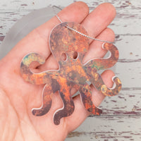 Octopus acrylic gift tag, Christmas Tree Ornament, Car Charm, Bag tag, Beach Lover Gift, Dry Erase Gift Tag