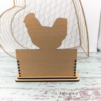 Chicken Business Card Holder for desk, Desk Card Holder, farm fresh eggs, great gift for farmers, chicken lovers!