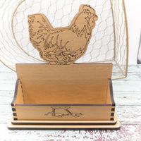 Chicken Business Card Holder for desk, Desk Card Holder, farm fresh eggs, great gift for farmers, chicken lovers!