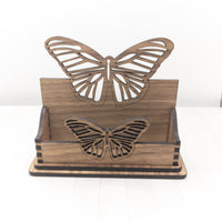Butterfly Business Card Holder for desk, Desk Card Holder, Nature Business card holder